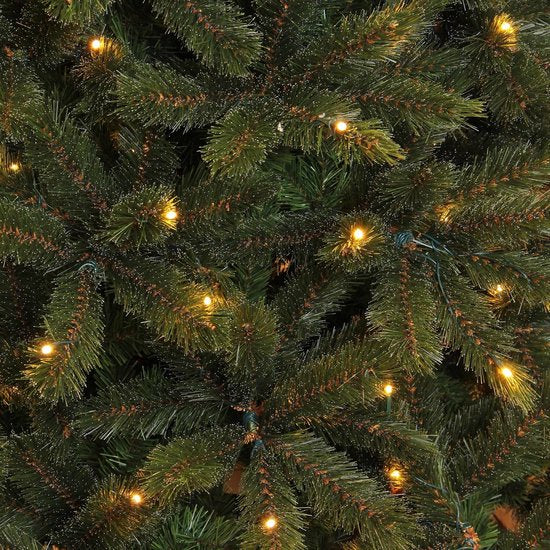 Sapin de Noël artificiel Triumph Tree Bristlecone - Sapin de Noël avec éclairage et 240 LED - Sapin artificiel à structure articulée - H 215 x Ø 127 cm - Vert foncé - Pour l'intérieur