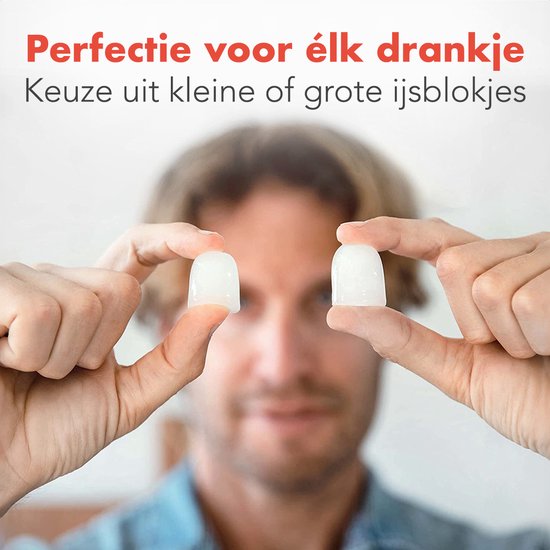 Machine à glaçons - KitchenBrothers - 1L - Fonction auto-nettoyante - 12kg/24 heures - Acier inoxydable