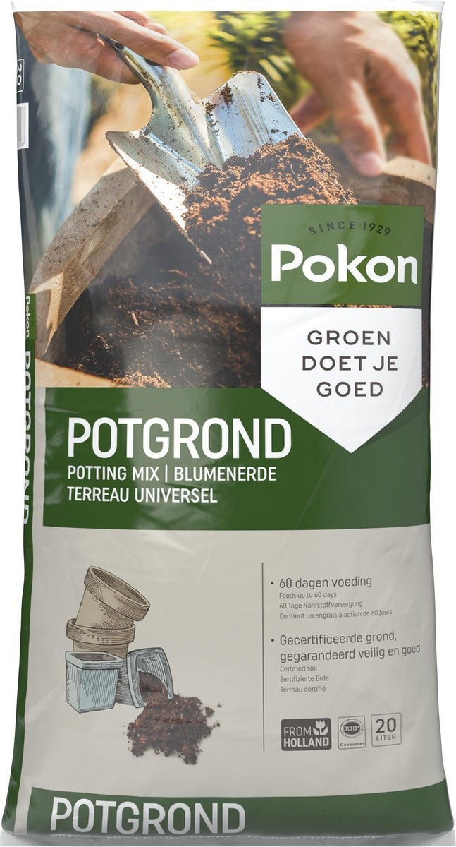 Pokon Terreau universel - 20l - Pour l'intérieur et l'extérieur - Nutrition 60 jours - Terreau universel