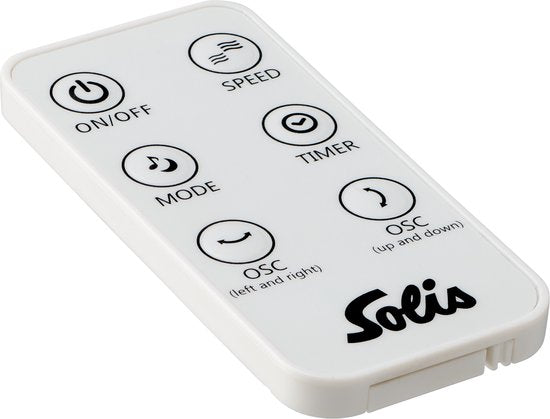 Ventilateur sur pied Solis Step & Chill - Ventilateur silencieux (24–54 dB) - 6 vitesses - Oscillation horizontale et verticale - Sur pied - Hauteur : 133 cm - Télécommande - Argent
