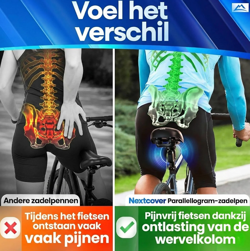 Tige de selle à suspension NextCover - Noire - Ø 31,6 mm - Parallélogramme, technologie Comfort-Spring