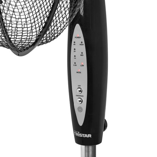 Ventilateur sur pied Tristar 40 cm – Avec télécommande et minuterie – 3 vitesses – Réglable en hauteur – VE-5899 – Noir