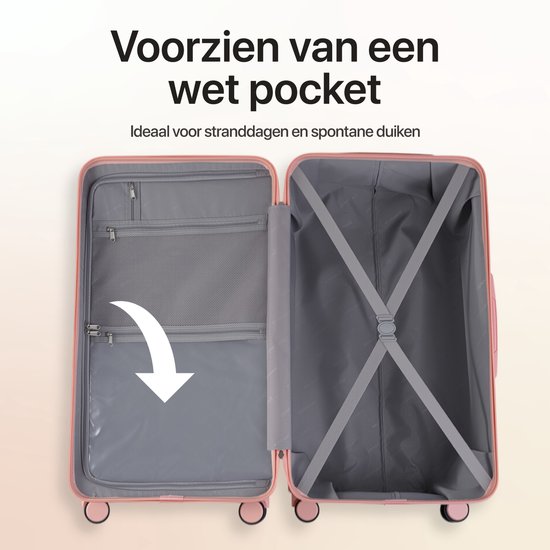 SKYCASES Valise de voyage à coffre - Classic Heritage - Valise extra-large - 110L - Serrure TSA - Trolley léger - 78x44x36 cm - Valise à roulettes à coffre - Roues pivotantes - Rose