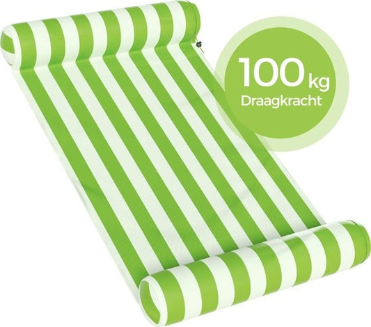 Travelly - Luxe Waterhangmat - Hangmat - Luchtbed - Luchtmatras Zwembad - Waterspeelgoed - Water hangmat - Groen
