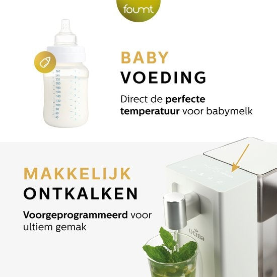 Distributeur d'eau chaude - Ocina - affichage numérique - Bouilloire instantanée de luxe - 3 litres - Blanc