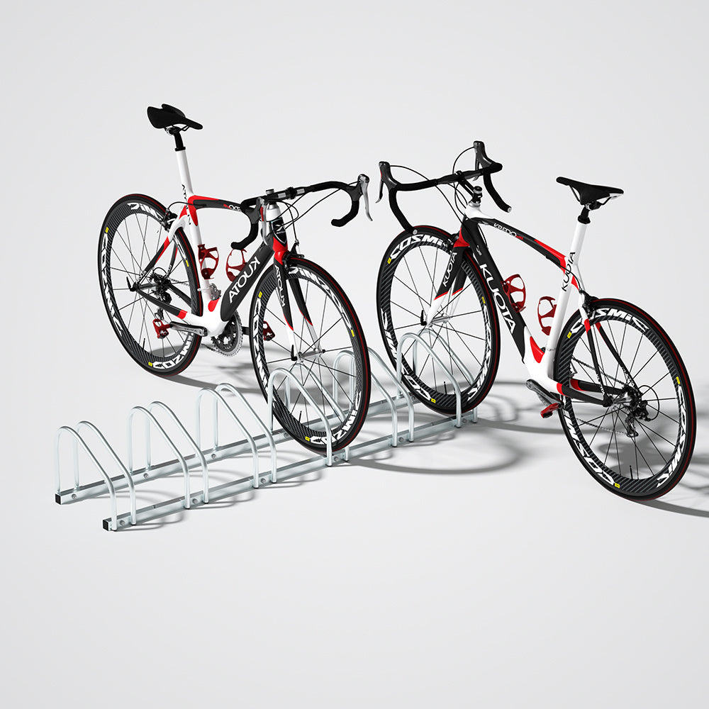 Monzana Porte-vélos - Rangement des vélos - pour 6 vélos - 160x32x27 cm - Porte-vélos en métal