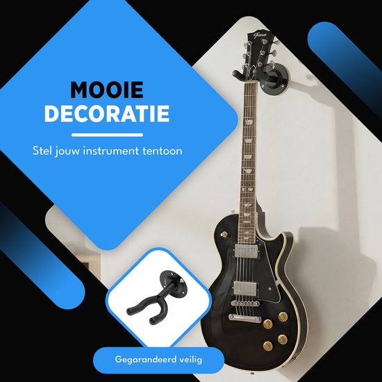 Support mural pour guitare Finesse - avec médiators - Support mural - Support de guitare
