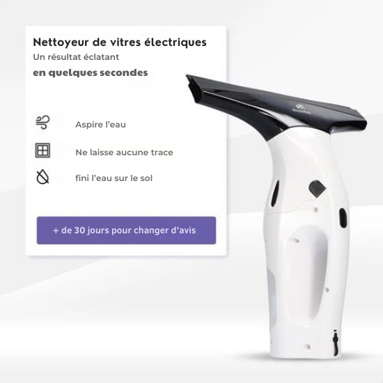 Nettoyeur de vitre électrique avec laveur intégré - Motionflow - Rechargeable