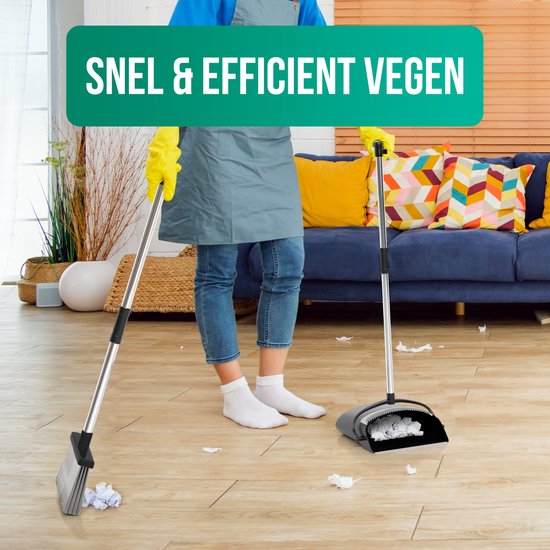 Avalo Pelle et Brosse avec Poignée Longue - Ajustable 87-127cm - Dents de Nettoyage Intégrées - Noir