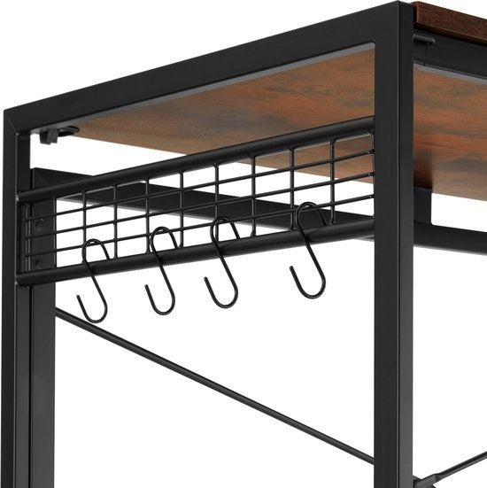 tectake® - Bureau pliant Paterson 102x51x77cm - brun foncé - 404660