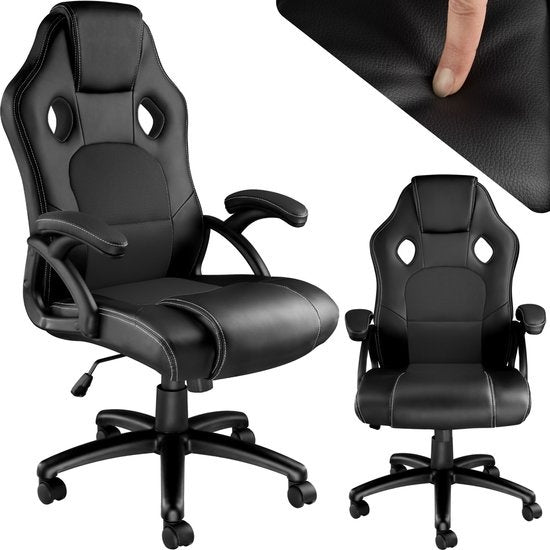 tectake® - chaise de bureau chaise gaming - chaise de bureau de luxe chaise de bureau - chaise de course chaise de bureau chaise gaming Tyson - noir