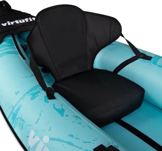VirtuFit Kayak 335 - Turquoise - Avec sièges de kayak et sac de transport - Convient pour deux ou trois personnes - Durable et robuste - Kayak gonflable - Kayak - Bateau gonflable