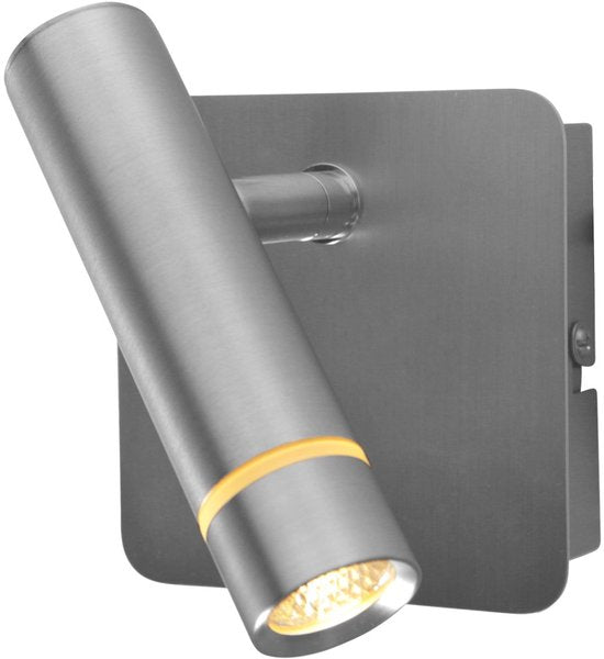 Applique murale Volari 4712ST : spot LED en acier offrant un éclairage adapté à la lecture, orientable et inclinable, Steinhauer, design moderne, 500 lumens