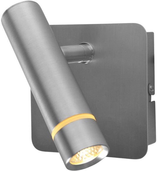 Applique murale Volari 4712ST : spot LED en acier offrant un éclairage adapté à la lecture, orientable et inclinable, Steinhauer, design moderne, 500 lumens
