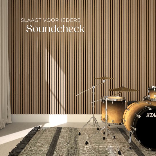 tectake® Jeu de 4 panneaux acoustiques Sonic Wall - Panneau absorbant le son - Isolation acoustique - Panneau mural acoustique - 120x60x2,1cm - Décoration murale acoustique - Chêne clair