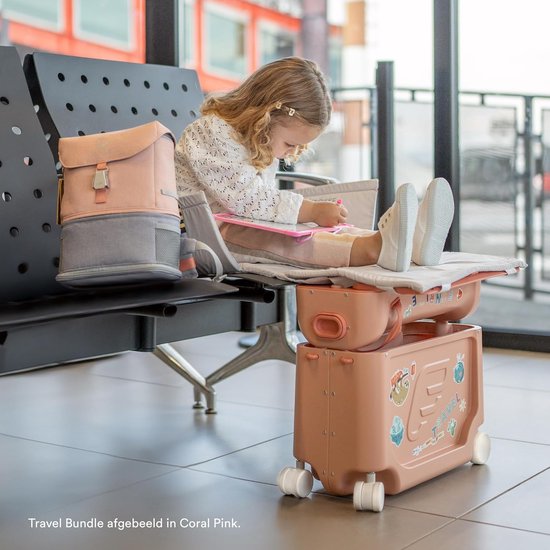 Kit de voyage Stokke JetKids, Sea Green - Avec valise BedBox Ride-On et sac à dos - Pour les enfants de 2 à 7 ans (jusqu'à 35 kg)