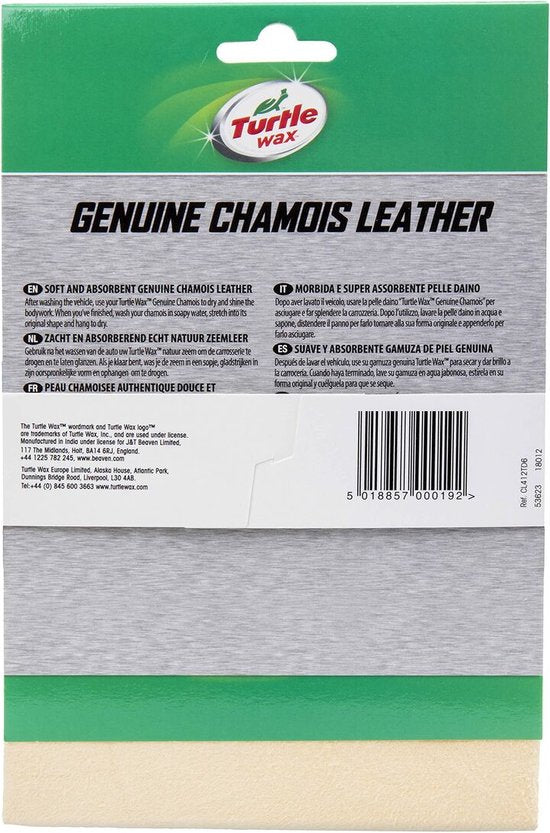 Turtle Wax CL412td Peau de chamois naturelle - Peau de chamois véritable - Peau de chamois - Cuir véritable
