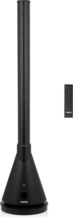 Ventilateur colonne Princess 348700 - Colonne de chauffage et de refroidissement intelligente – Conception 2-en-1 - Contrôlé par application – Fonction minuterie - 102 cm - Noir