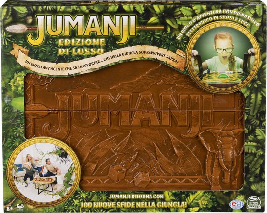 Spin Master Games Jumanji Deluxe, une version électronique captivante du jeu de société d'aventure classique, désormais dotée d'effets lumineux et sonores