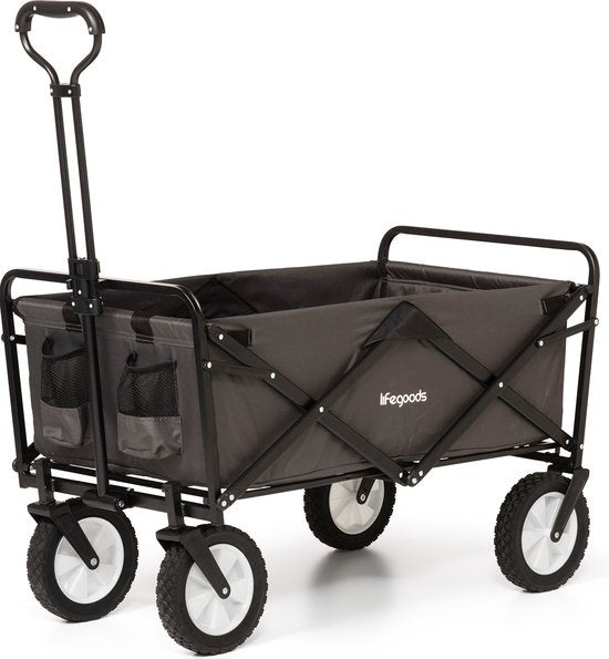 Chariot pliable LifeGoods roues pivotantes 70 kg gris