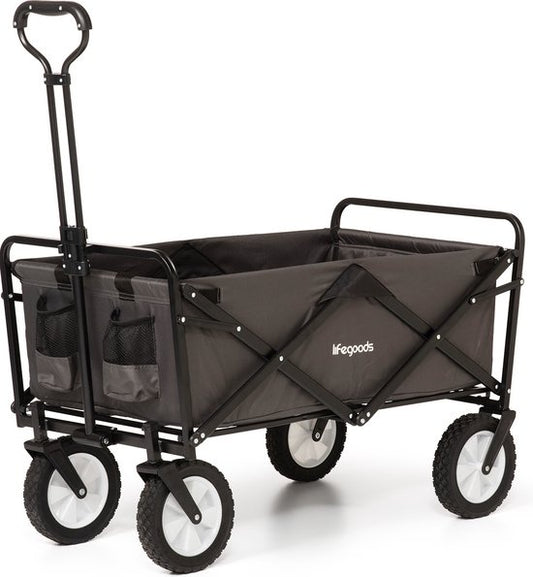 Chariot pliable LifeGoods roues pivotantes 70 kg gris