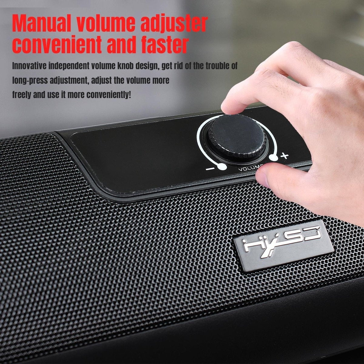 HXSJ Q3 Soundbar PC Speaker - USB - pour ordinateurs de bureau / portables / téléviseurs intelligents / projecteurs - Noir
