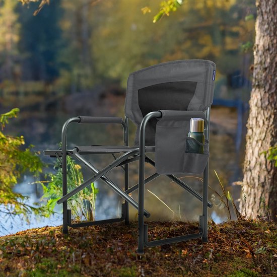 TRVLMORE Chaise de camping - Pliable - Légère - Capacité de charge 120 kg - Gris