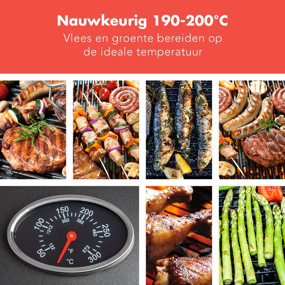 KitchenBrothers Barbecue électrique - avec roues - pliable - revêtement antiadhésif - 46,5 x 33,8cm - jusqu'à 250°C - 2400W - noir