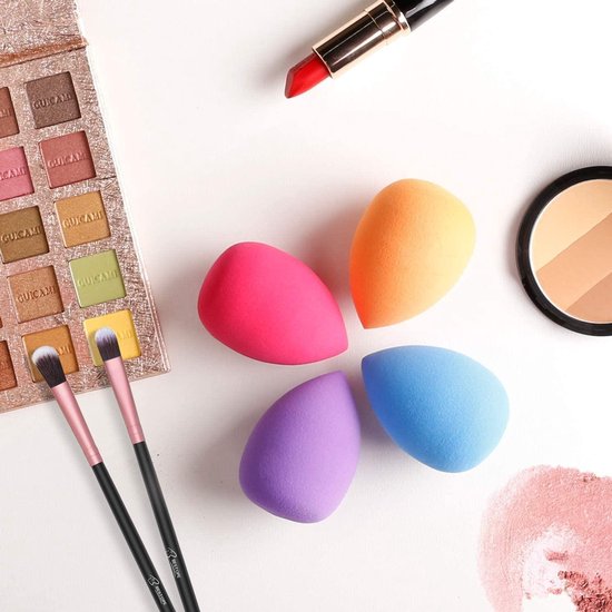 Bestope Set de pinceaux de maquillage avec Beauty blenders 16 pièces - Set de pinceaux - Nettoyeur de pinceaux - Pinceaux - Rose Gold