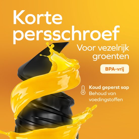 KitchenBrothers Slowjuicer - Vertical - Presse-agrumes - Presse-légumes et fruits - 80 mm - 750 ml - Rouge