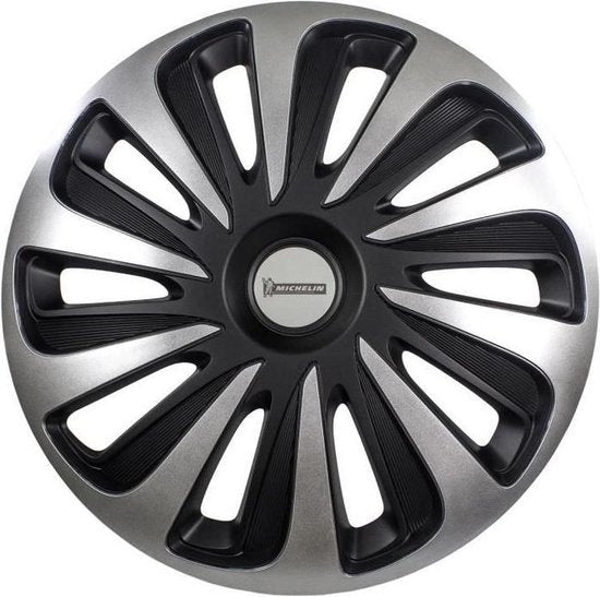 Enjoliveurs Michelin 16 pouces - argent/noir - nvs
