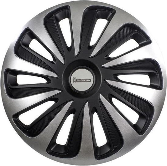 Enjoliveurs Michelin 16 pouces - argent/noir - nvs