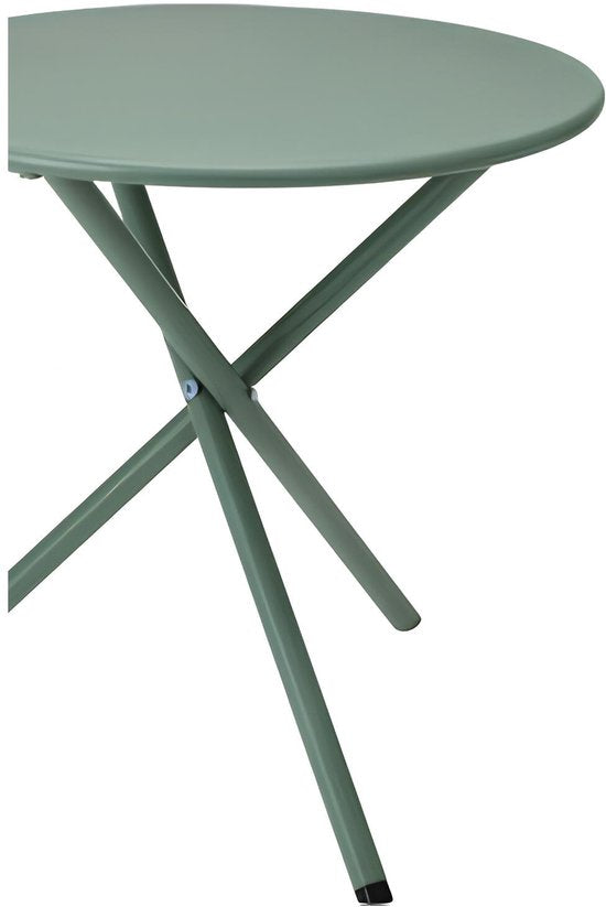 Petite table d'appoint Ambiance Tuin - verte - métal - Diamètre 48 cm - Hauteur 48 cm - ronde - table basse