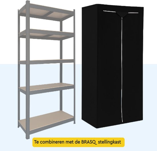 BRASQ Couvre-étagère noir - 180x90x40 cm