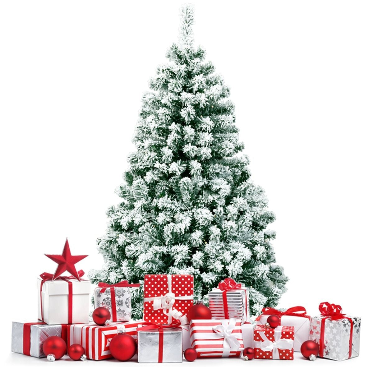 Coast 135 cm sapin de Noël enneigé avec pied en métal