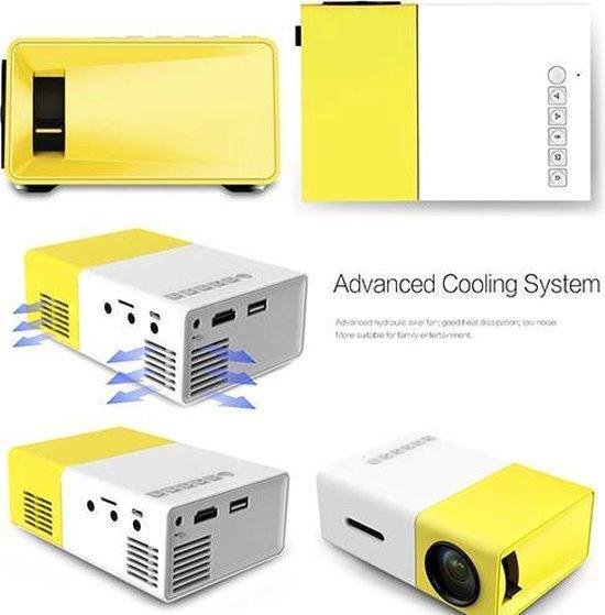 Mini Beamer - 320 x 240 - USB - HDMI - Blanc - Jaune - 50 lumens YG-300