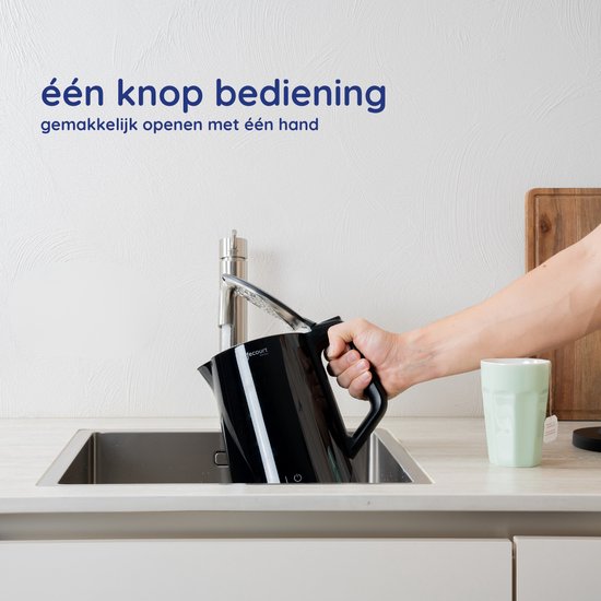 Bouilloire intelligente Safecourt Kitchen - Fonction maintien au chaud - 5 niveaux de température - 1,7 L - Noir