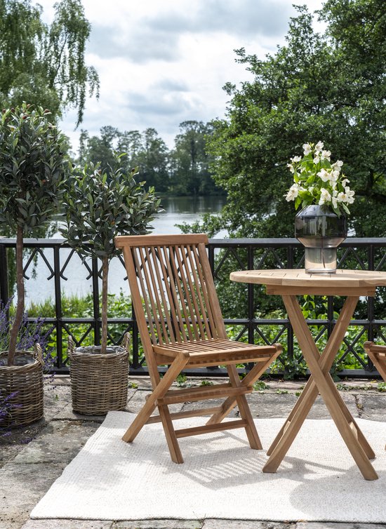 House Nordic Garden Chair - Lot de 2 - Max. 120 kg - Teck - 62 x 46 x 89 cm