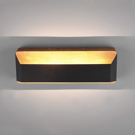 TRIO ARINO - Applique - Noir mat - incl. 1x SMD 13.5 W - Eclairage vers le haut et vers le bas - Dimmable avec interrupteur - Montage mural - Source lumineuse non remplaçable