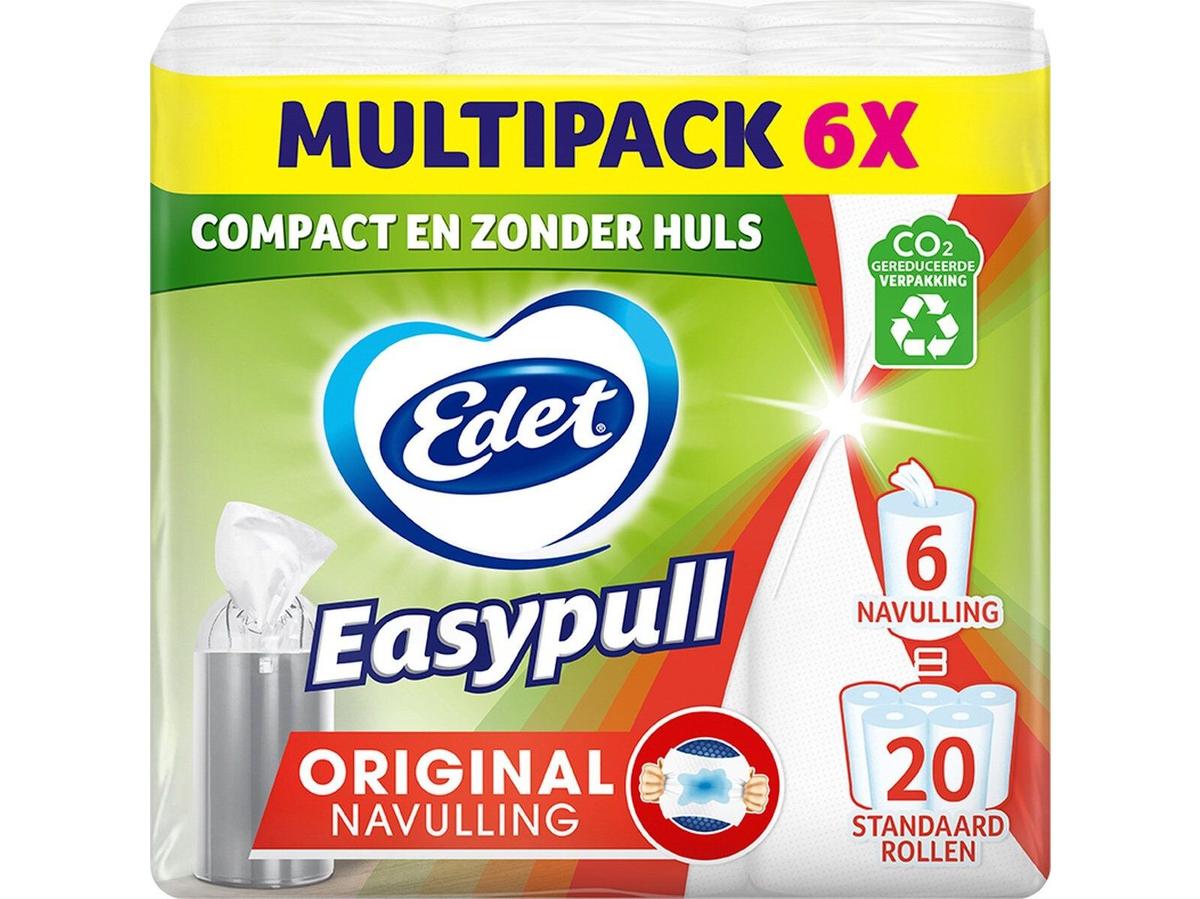 Rouleau de recharge Edet Easypull Original - 6 pièces - Blanc