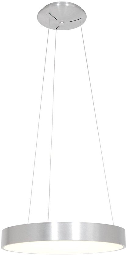 Suspension Ringlede 2695ZI argentée, ronde, 48 cm, hauteur réglable, en plastique et acier, design moderne Steinhauer pour usage intérieur