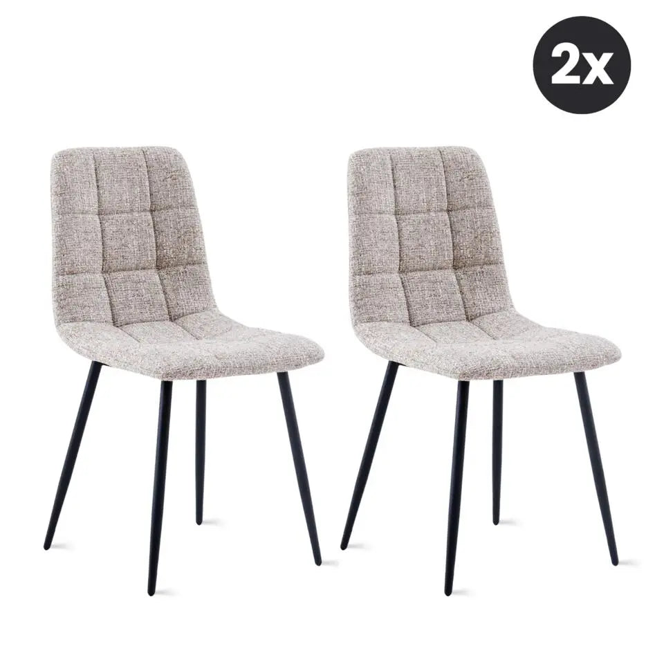 HomeMixx 2 chaises de salle à manger Yerevan – Dune (beige) – Lot de 2