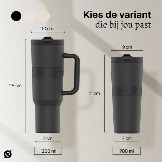 ONYX Bouteille à boire avec paille 700ML - Bouteille d'eau pour enfants et adultes - Tasse thermos en acier inoxydable Mug de voyage - Buveur motivé - Tasse à boire pour l'école - Noir