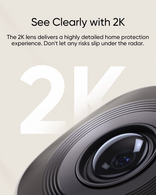 eufy Security - Indoor Cam C220 - Caméra de sécurité avec une résolution 2K et un système PTZ à 360°