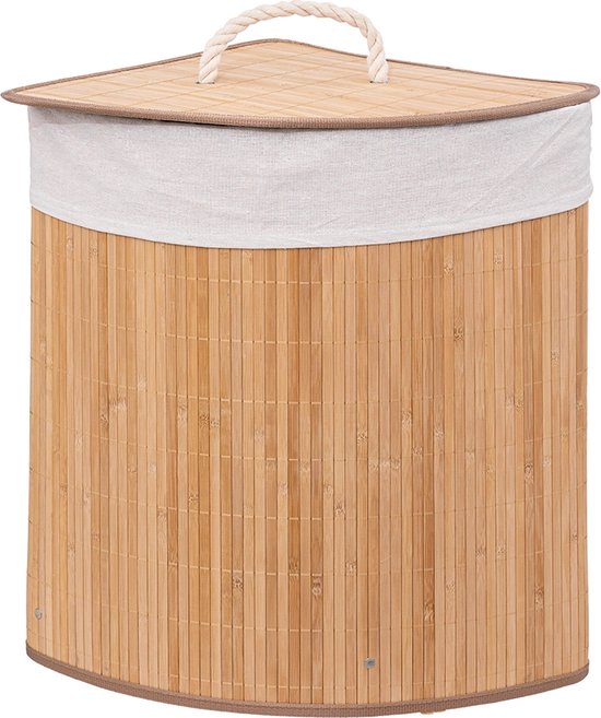 Panier à linge d'angle en bambou 48 litres - Laundry Basket Corner