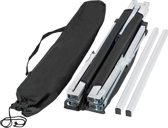 Lit de camp TecTake - xl lit de camp 190 cm - Noir - 401212