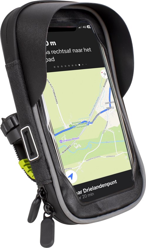 Nuvance - Support de téléphone pour vélo - Support GSM pour vélo, Fatbike, scooter et guidon de moteur - Étanche - Rotation à 360 degrés - Support vélo pour Smartphones