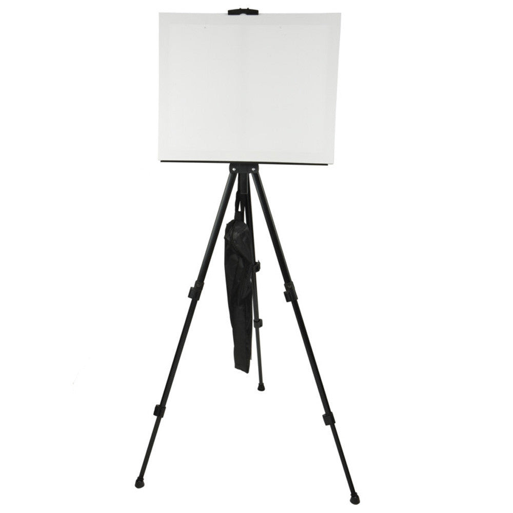 Chevalet pliable - Artist - Chevalet en métal - Avec sac - réglable en hauteur - Noir