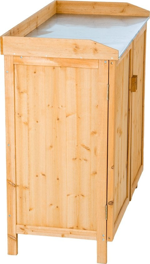 tectake - Table de jardin Armoire de jardin - table avec armoire inférieure - 404564