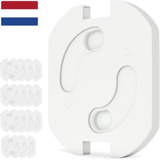 Protection de prise - 30 pièces - Protection bébé et enfant - Convient aux prises hollandaises - Blanc - Luft - Protecteurs de prise - Plaque de recouvrement de prise